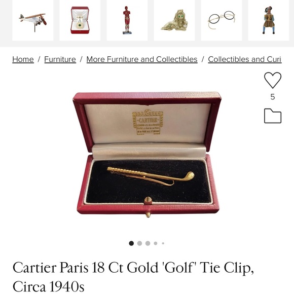 14 k Gold Carrier tie pearl clip - Picture 1 of 5